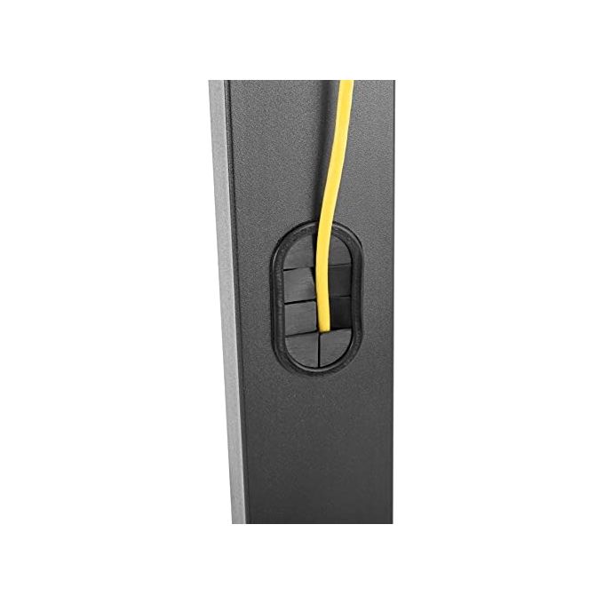 NVS LCD70 Supporto TV da pavimento orientabile per TV 37''-70'' con base in vetro temperato altezza regolabile su 3 posizioni VESA fino a 600x400 mm colore Nero