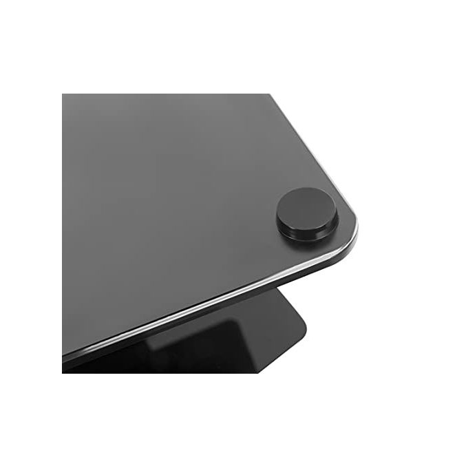 NVS LCD70 Supporto TV da pavimento orientabile per TV 37''-70'' con base in vetro temperato altezza regolabile su 3 posizioni VESA fino a 600x400 mm colore Nero