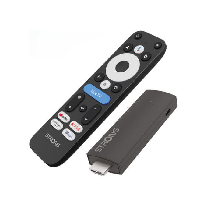 Strong LEAP-UNA+ TV Stick Google TV Android 14 FHD HDR10+ 8 GB Wi-Fi 5 Bluetooth 5.0 colore Nero