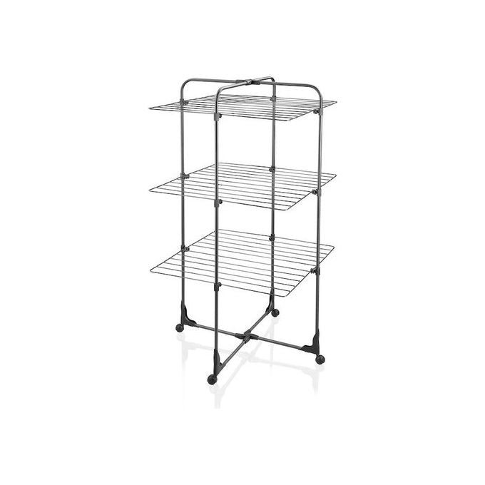 Leifheit Stendibiancheria Classic Tower 270 Nero per Asciugatura Efficiente in Spazio Ridotto