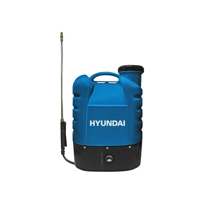Hyundai 25920 Pompa Irroratrice a Spalla a Batteria 12V 8Ah Litio Serbatoio 16L 4 Ugelli Intercambiabili