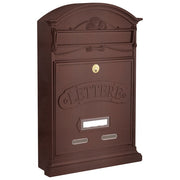 Alubox 1007660 Cassetta Postale in Alluminio Pressofuso Apertura Frontale Formato Rivista Serratura Cilindro colore Sabbia