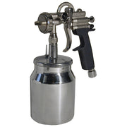 WALMEC 27022 UR Plus Aerografo professionale con serbatoio inferiore 1000 cc ugello 2,2 mm pressione 3,0-3,5 bar consumo aria 200-350 lt-min colore Nero