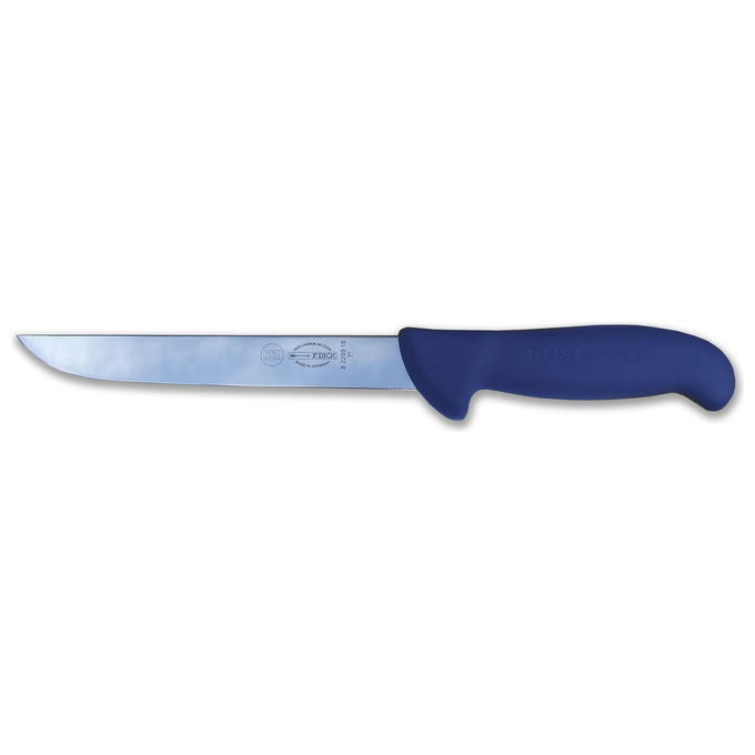 F. Dick 82259181 ErgoGrip Coltello da Disosso Largo Lama 18 cm Acciaio X55CrMo14 56 HRC NSF Blu