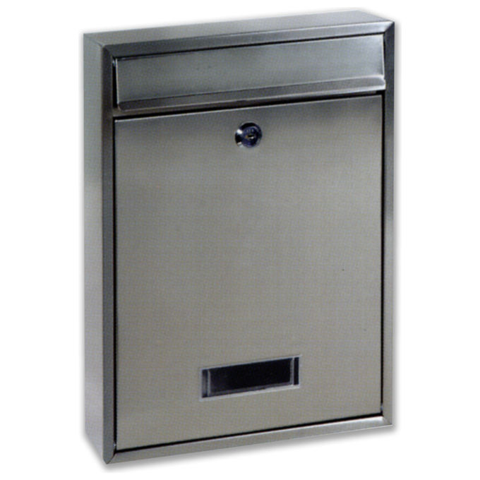 Alubox 49159 LIFTER Quadra Cassetta Postale in Lamiera Acciaio Zincata e Verniciata Formato Rivista con Cilindro di Sicurezza colore Grigio Ghisa