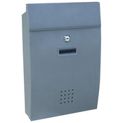 Lifter 64524 Pechino Cassetta Postale da Muro in Lamiera Zincata Verniciata Antiruggine Formato Rivista colore Grigio Chiaro