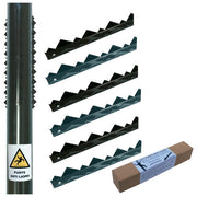 Sodifer 84115 Kit Punte Anti Ladro per Tubi Grondaie Acciaio Zincato 3 File 6 Barre 40 cm colore Testa di Moro