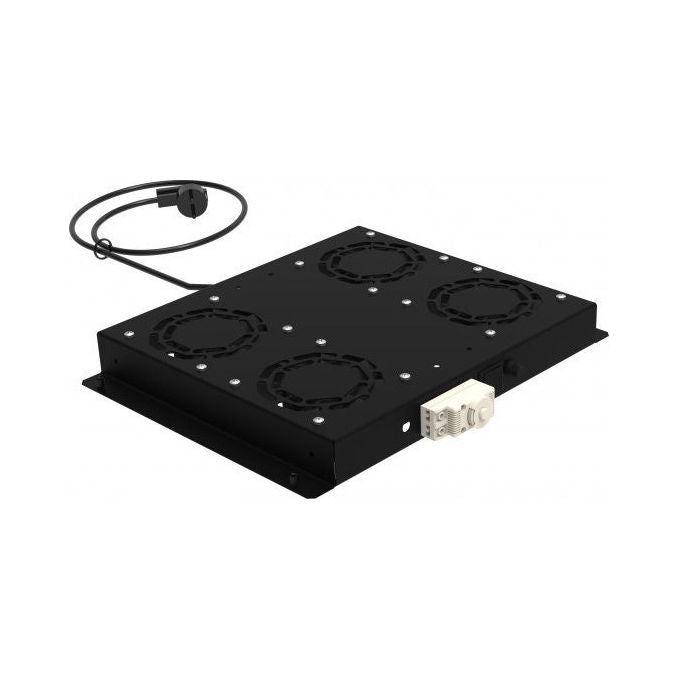 Legrand LG-446901 Pannello per Ventola 4 Ventole Integrate con Termostato Cavo 3 m Alimentazione AC Interruttore On-Off colore Nero