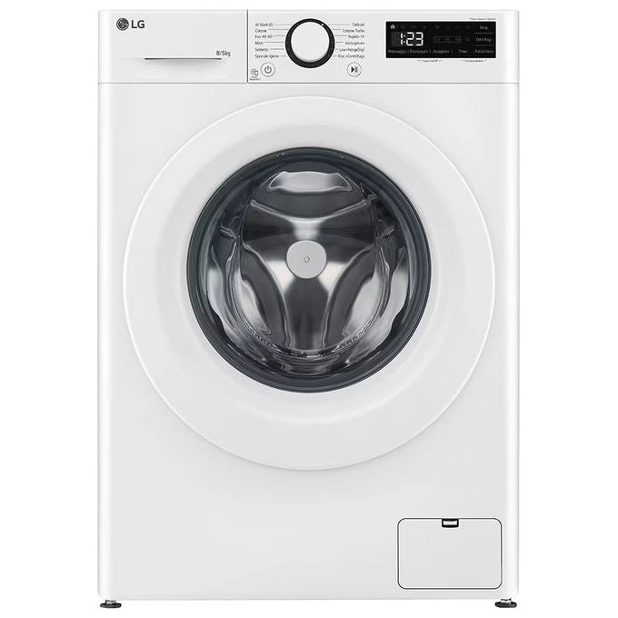 LG D2R3S08AIDD Serie R3 Lavasciuga Slim 8-5 Kg 1200 rpm Classe E AI DD Eco Hybrid Allergy Care (85x60x47.5 cm) colore Bianco