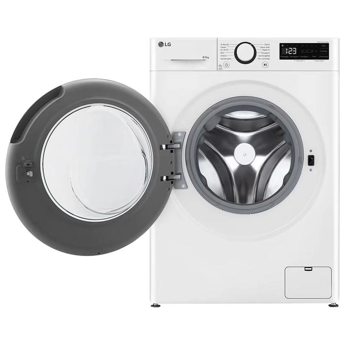 LG D2R3S08AIDD Serie R3 Lavasciuga Slim 8-5 Kg 1200 rpm Classe E AI DD Eco Hybrid Allergy Care (85x60x47.5 cm) colore Bianco