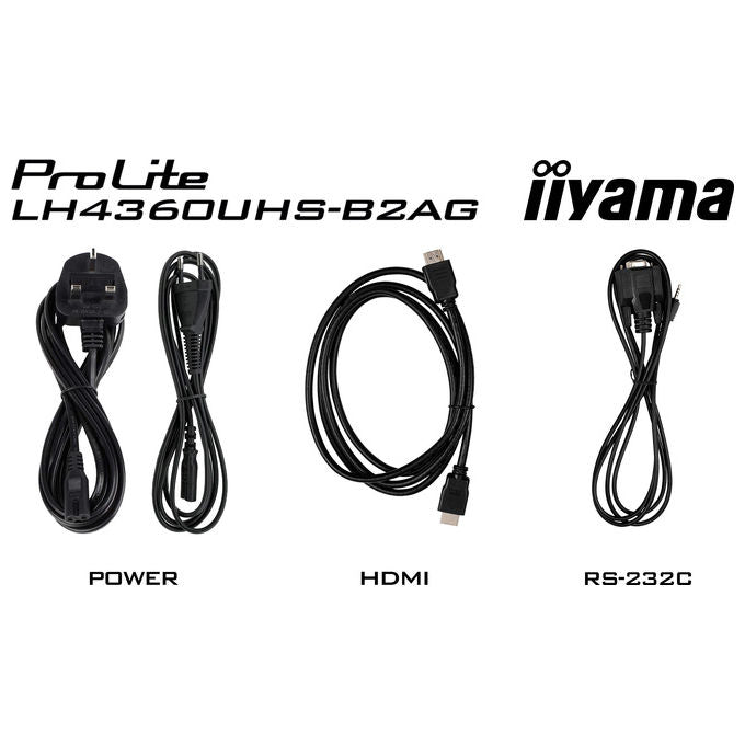 Iiyama ProLite LH4360UHS-B2AG, display digital signage 43 pollici, 4K UHD, VA, Android 11, Wi-Fi, 500 cd-m², 24-7