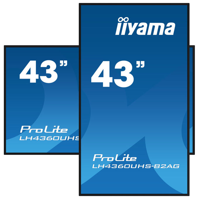 Iiyama ProLite LH4360UHS-B2AG, display digital signage 43 pollici, 4K UHD, VA, Android 11, Wi-Fi, 500 cd-m², 24-7