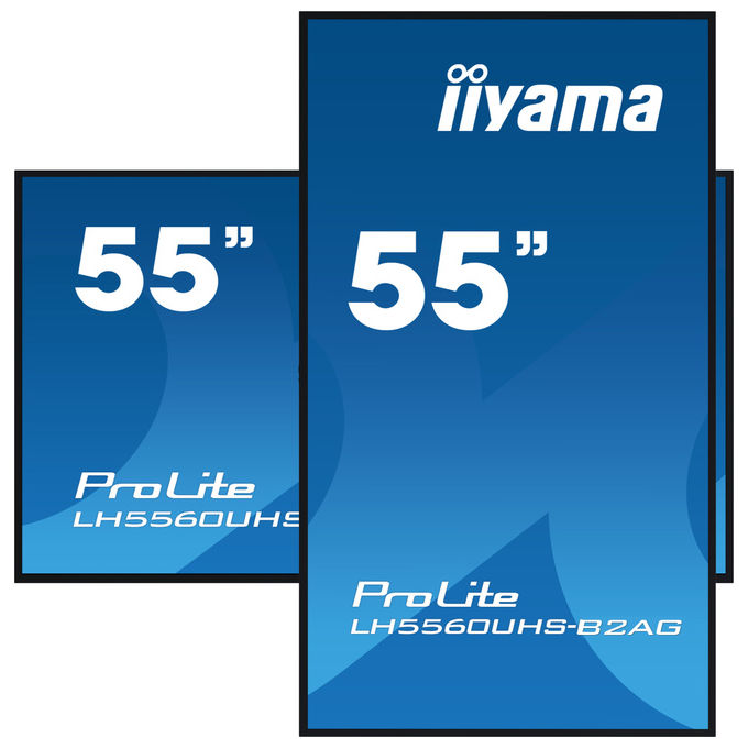 Iiyama ProLite LH5560UHS-B2AG, display 55 pollici 4K UHD, segnaletica digitale, Android 11, 500 cd-m², pannello VA, Wi-Fi, 24-7