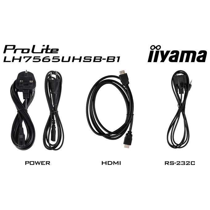 Iiyama ProLite LH7565UHSB-B1, display professionale 75'', 4K UHD, pannello IPS, 800 cd-m², Android 11, 24-7