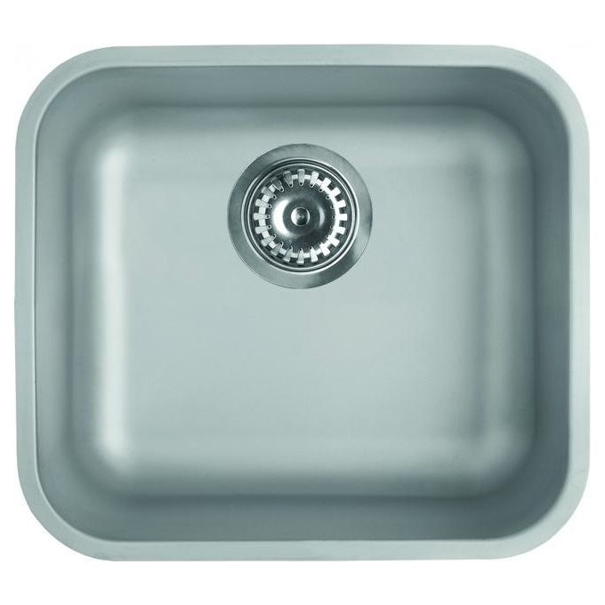 Elleci Space 450 R50 LIC450SACPUN - Lavello sottotop 1 vasca, Acciaio inox satinato, 49x44 cm, sottotop, Inox satinato