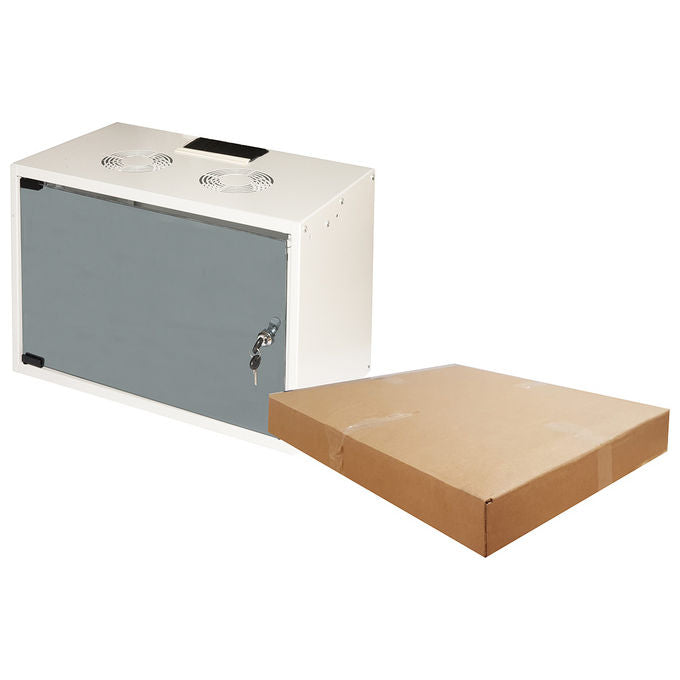 Link LK1907U30E Armadio Rack 19'' da Muro 6U Disassemblato 40 Kg Porta Vetro Temperato colore Grigio