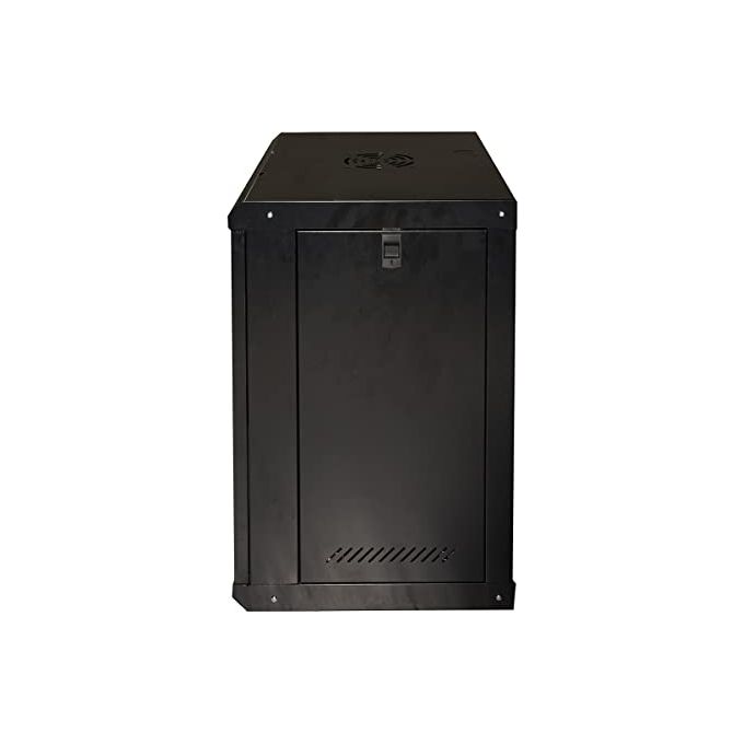 Link LK1912UNL Serie Light Armadio Rack 19'' 12U da Parete Porta Vetro Temprato 30 Kg 1 Ripiano colore Nero