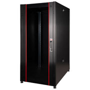 LINK LK1926U66PVN Serie EAVI Armadio Rack per Reti 19'' 26U Porta in Vetro con Serratura e Montanti Regolabili colore Nero