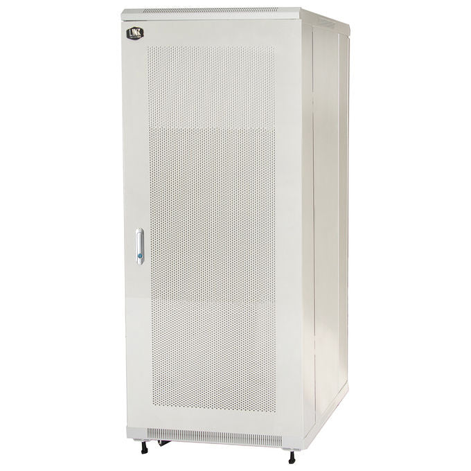 Link Armadio rack 19 27u (a)1388 (l)600 (p)1000 colore grigio porta metallo traforata