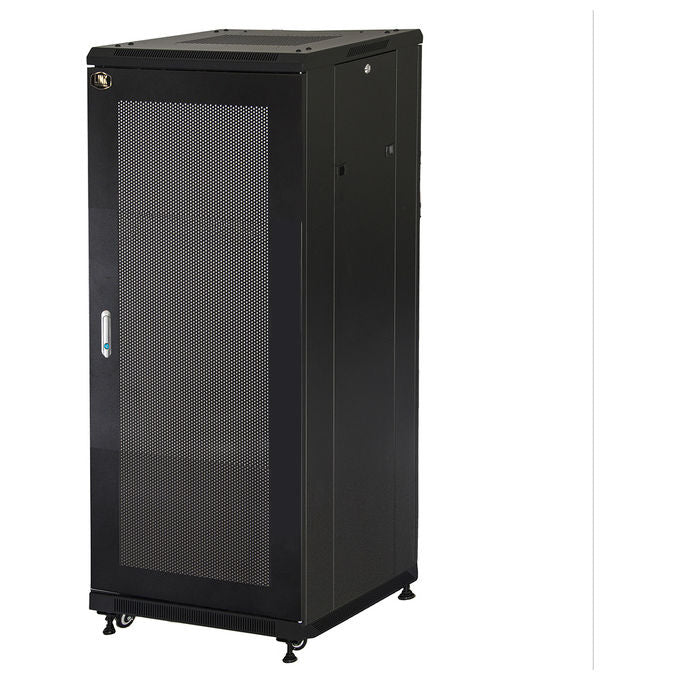 Link Armadio rack 19 27u (a)1388 (l)600 (p)1000 colore nero porta metallo traforata