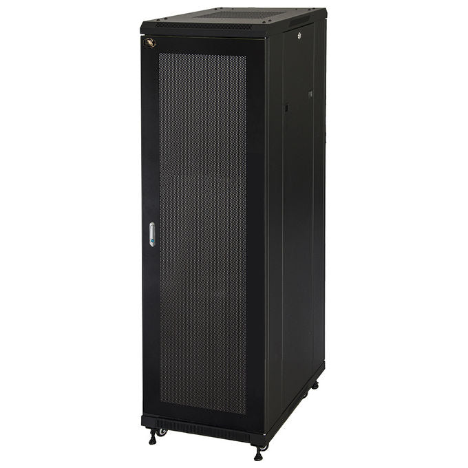 Link Armadio rack 19 42u (a)2055, (l)600, (p)600 colore nero porta traforata