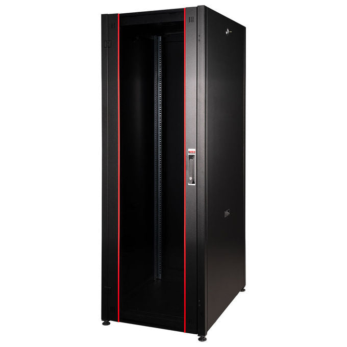 Link LK1942U68PTN Serie EAVI Armadio Rack per Reti 19'' 42U 600x800mm Porta Traforata 1000 Kg colore Nero