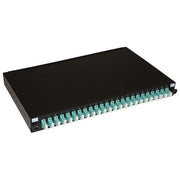 Link Pannello Fibra Ottica 19'' con 24 Adattatori LC Duplex Om3 Profondita' 250mm con Pigtail Installati Nero