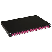 Link Pannello Fibra Ottica 19'' con 24 Adattatori LC Duplex Om4 Profondita' 250mm con Pigtail Installati Nero