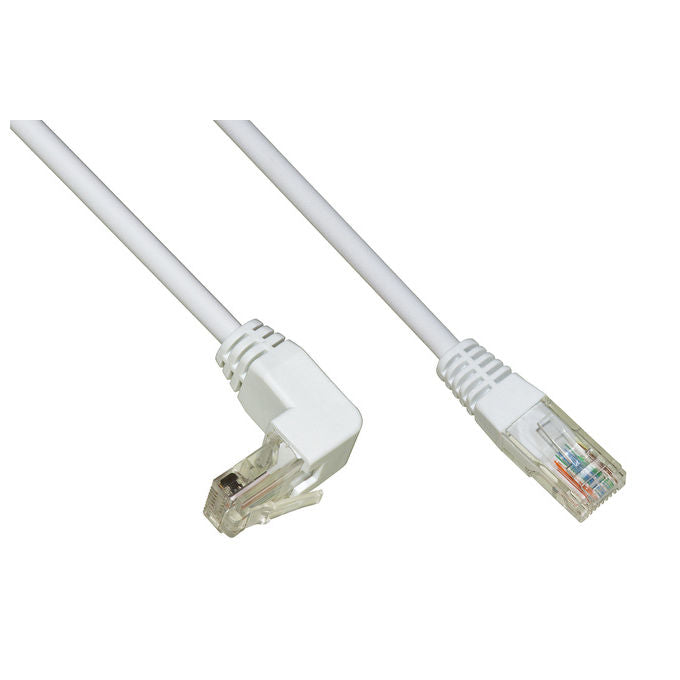 Link LK5E005P Cavo Patch UTP Cat 5E non schermato 1 connettore 90° 0.5 m colore Bianco
