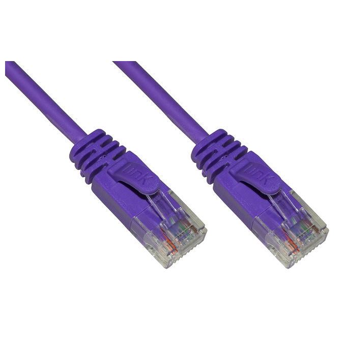 Link LK6U010VIS Cavo di Rete Patch Slim Cat 6 U-UTP Halogenfree LSZH 250 MHz 1 m colore Viola