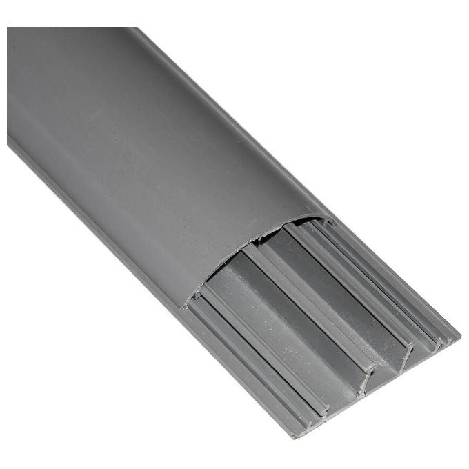 Link canalina bombata passacavi da pavimento pvc 75x20 con coperchio scorrevole mt 2