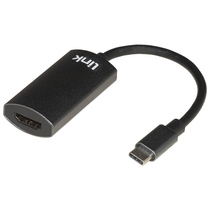 Link LKADAT140 Adattatore USB-C HDMI 2.0 Femmina 4K 60Hz Plug and Play colore Nero