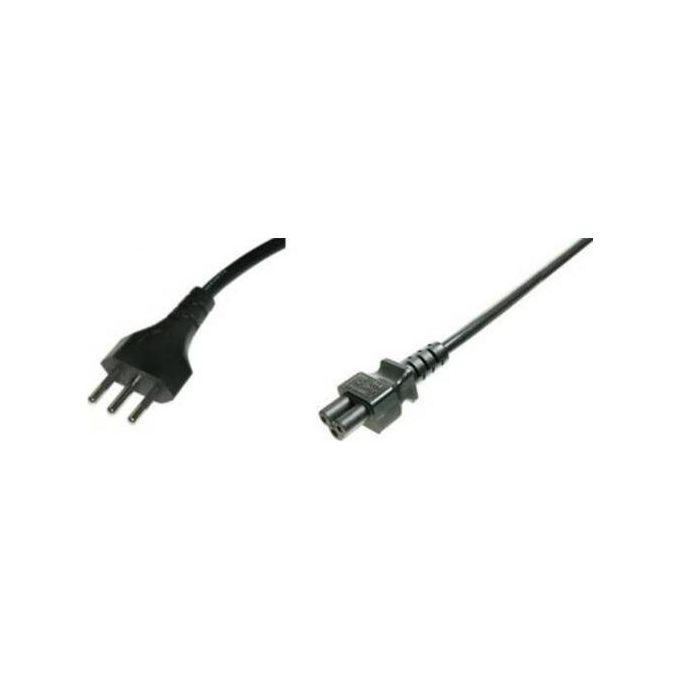 Link cavo alimentazione spina italiana tripolare 10a - presa compaq tripolare c5 mt 1