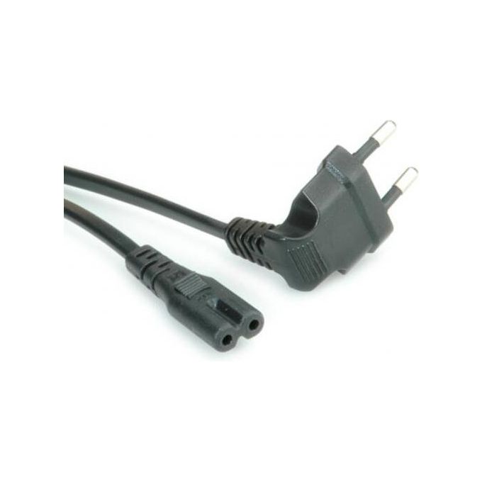 Link LKC718B Cavo di Alimentazione Bipolare Spina Euro CEE 7-16 Presa IEC C7 90° 1.8m 250V 2.5A colore Nero