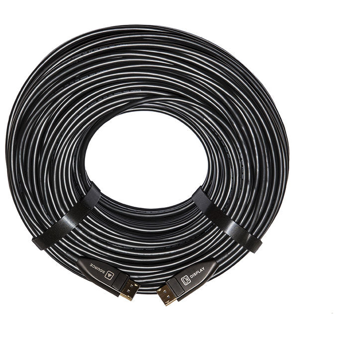 Link Cavo Aoc Fibra Ottica Ibrido Displayport 1.2 Contatti Dorati 100mt