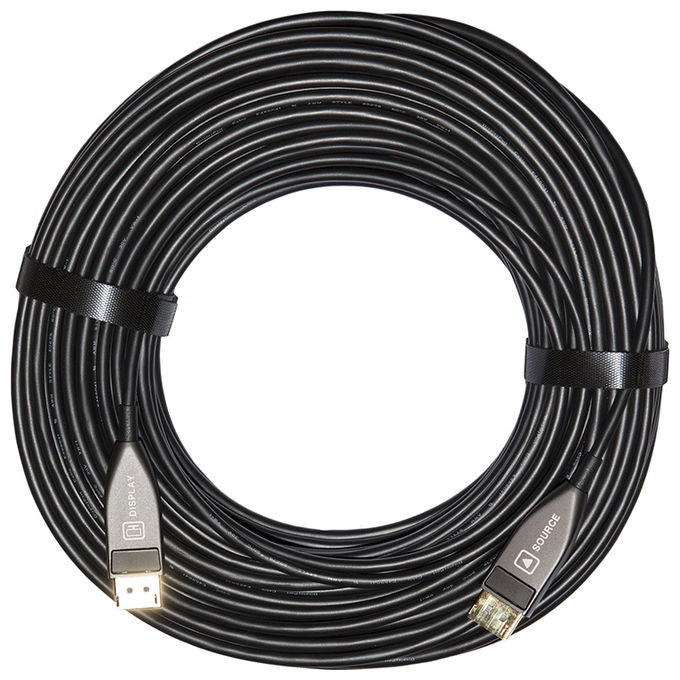 Link Cavo Aoc Fibra Ottica Ibrido Displayport 1.2 Contatti Dorati 50mt