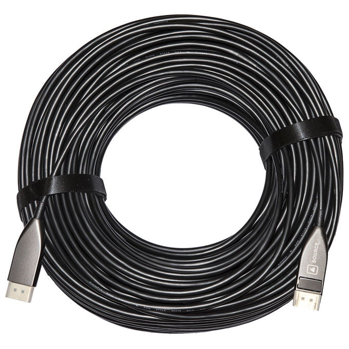 Link Cavo Aoc Fibra Ottica Ibrido Displayport 1.2 Contatti Dorati 70mt