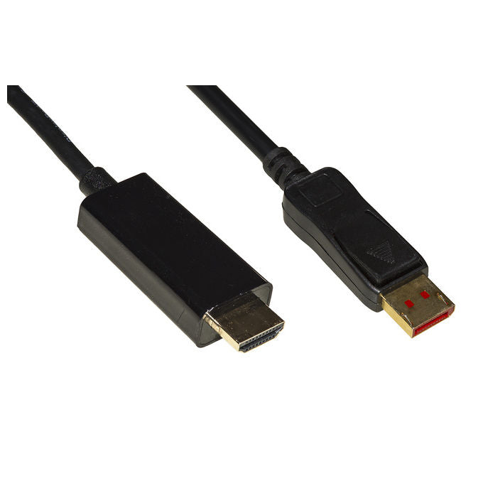 Link cavo displayport 1.4 - hdmi 2.0 contatti dorati 4kx2k 60hz 18gbps hdr rgb 4:4:4 mt 2