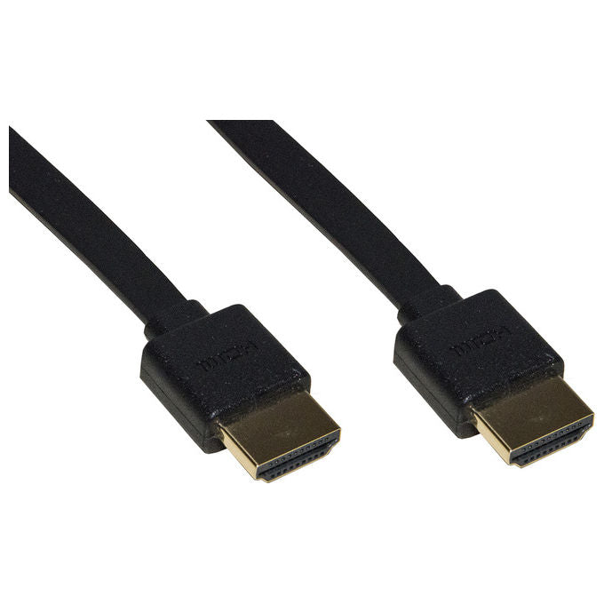 Link cavo piatto hdmi ultra slim 4k con mini connettori salvaspazio mt 1,8