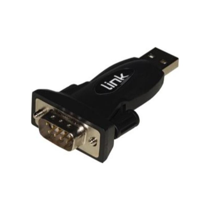 Link LKCONV23 Adattatore USB 2.0 a Porta Seriale RS232 9 Pin Maschio con Cavo 80cm colore Nero