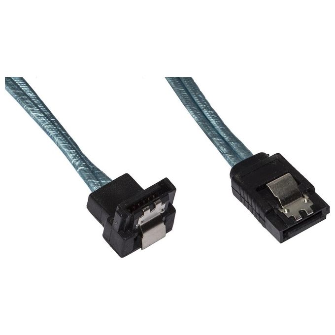 Link cavo interno sata3 cm 50 connettore 90° ultrasottile con clip metallo