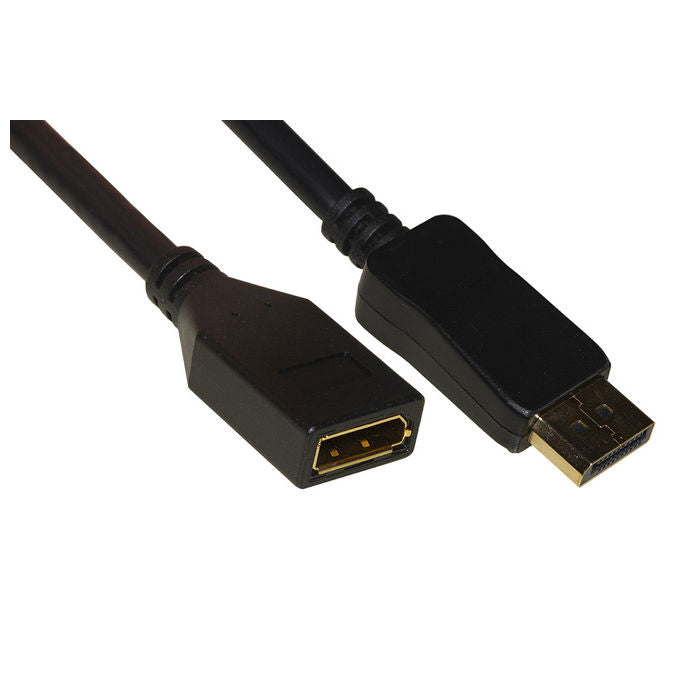 Link LKDP10MF Cavo Prolunga DisplayPort Maschio Femmina DP 1.2 4K 60Hz 21,6 Gbps Contatti Dorati 1m colore Nero
