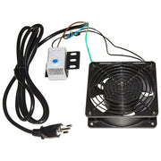 Link ventola 220 volt 120x120 mm universale per armadi rack con termostato e cavo di alimentazione