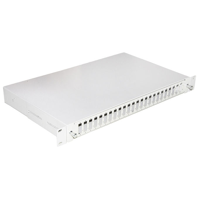 Link Cassetto Fibra Ottica 24 Porte per Adattatori SC Duplex 1 Unita per Installazione 19'' Grigio