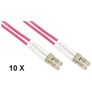 LINK LKLCLC4502E Cavo Fibra Ottica LC a LC Multimode Duplex OM4 50-125 micron 2 m Guaina 2 mm colore Viola