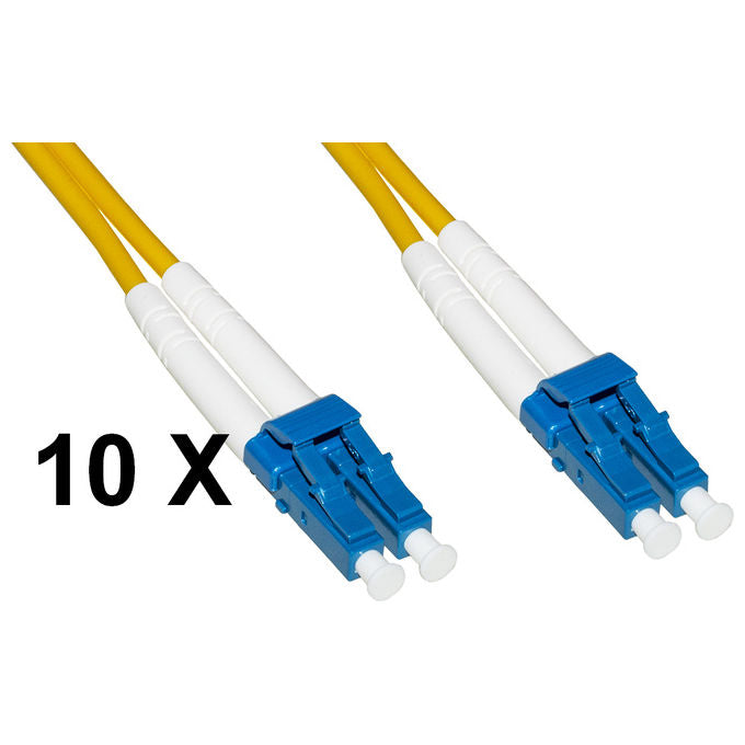 LINK 8028400098719 LKLCLC901E Cavo Fibra Ottica LC LC Singlemode OS2 9-125 Duplex 2 mm 1 Metro colore Giallo