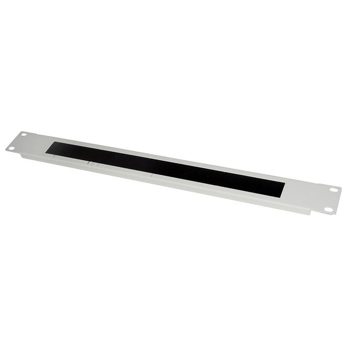 Link pannello di protezione colore grigio 1u con spazzola per armadi rack 19