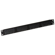 Link LKP5E24110 Pannello Patch 24 Porte UTP CAT5e Morsettiera 110 IDC Rack 19'' 1U POE POE+ colore Nero