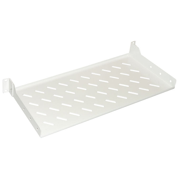 Link LKRIP200 Ripiano per Armadio Rack 19'' Profondita' 200 mm 2 Attacchi Frontali Portata 30 Kg Acciaio Traforato colore Grigio