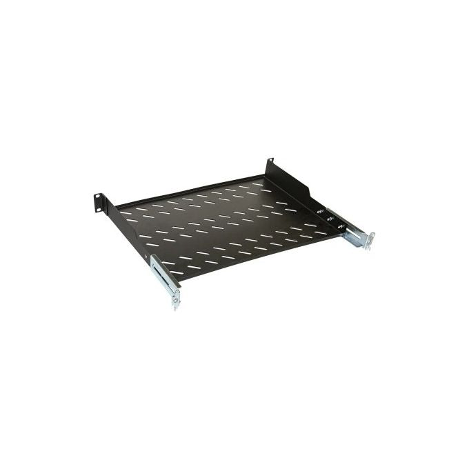 Link LKRIP350LN Ripiano per Armadio Rack 19'' 1U Profondita' Regolabile 350-450 mm 4 Attacchi Frontali e Posteriori Portata 50 Kg colore Nero